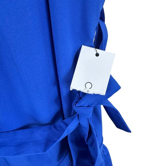 Calvin Klein NWT Royal Blue Sleeveless Ruffled Belted Knee Length Dress Size 8 - Picture 9 of 13